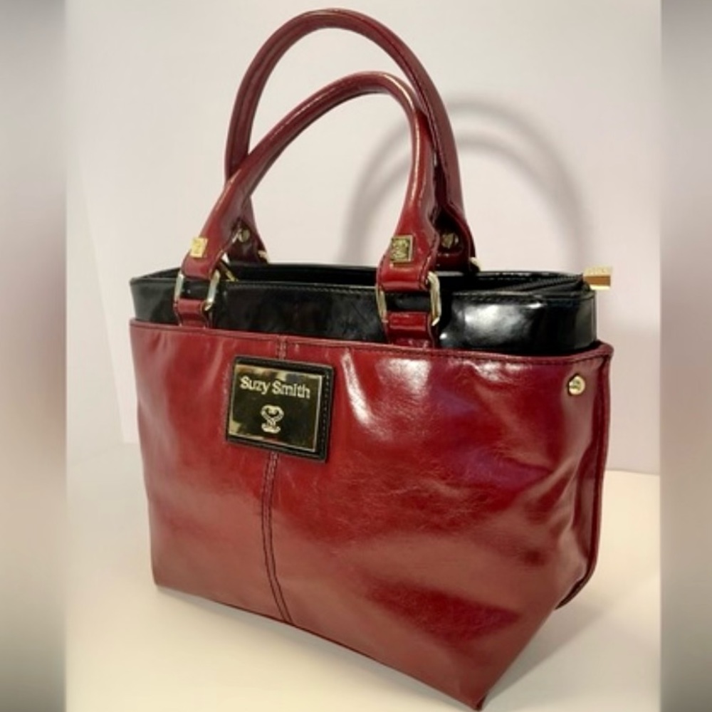 Suzy Smith Red Faux Leather Purse